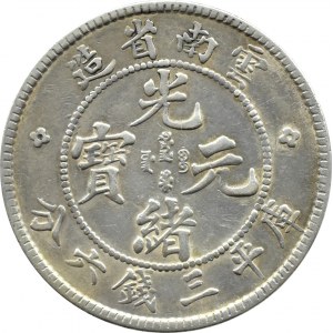 Čína, provincia Yun-Nan, Xuantong, 3 mušle 6 kandareens 1908