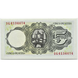 Hiszpania, Francisco Franco (1939-1975), 5 peset 1951, seria 1G, UNC