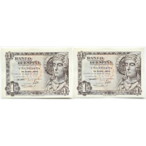 Hiszpania, Francisco Franco (1939-1975), lot 1 peseta 1948, seria G, UNC