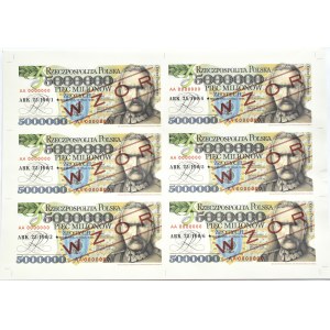 III RP, list 5000000 zlotých 1995 ARK25/100 - séria AA 0000000 - REPLIKA MODEL