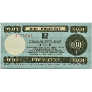 PeWeX, 1 cent 1979, seria HL, UNC