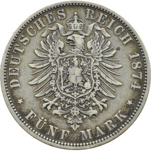 Niemcy, Prusy, Wilhelm I, 5 marek 1874 A, Berlin