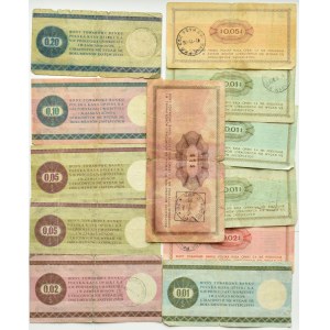 PeWeX, lot bonów 1969-1979, różne nominały i serie