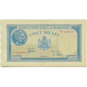 Rumunia, 5000 lei 1943, seria G/I, Bukareszt
