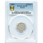 Zygmunt I Stary, półgrosz 1509, Kraków, PCGS AU55