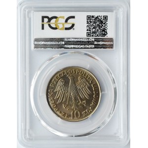 PRL, 10 złotych 1964, Kazimierz Wielki - wklęsły, Warszawa, PCGS MS64