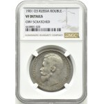 Rosja, Mikołaj II, rubel 1901 ФЗ, Petersburg, NGC VF Details