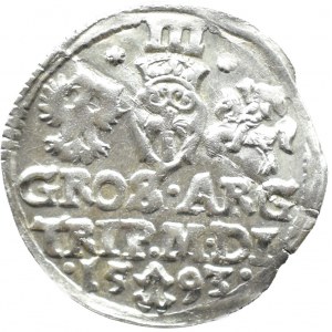 Zygmunt III Waza, trojak 1593, Wilno, CHALECKI