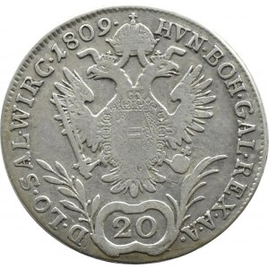 Austria, Franciszek II Habsburg, 20 krajcarów 1809 A, Wiedeń