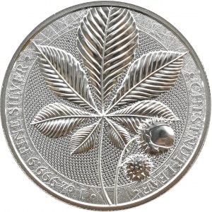 Germania, 5 marek 2021, Chestnut Leaf, uncja srebra, UNC