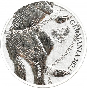 Germania, 5 marek 2022, Fernir, uncja srebra, UNC