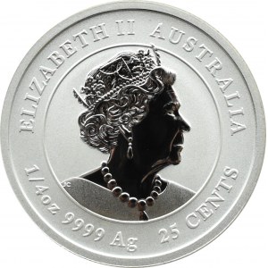 Australia, 25 centów 2020, Rok Myszy, wersja koloryzowana, Perth, UNC