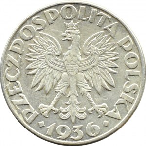 II RP, Żaglówka, 2 złote 1936, Warszawa