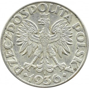II RP, Żaglówka, 2 złote 1936, Warszawa