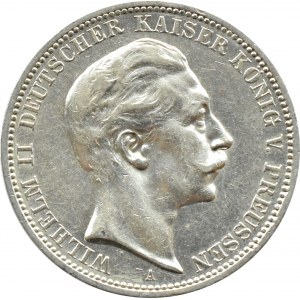 Niemcy, Prusy, Wilhelm II, 3 marki 1910 A, Berlin