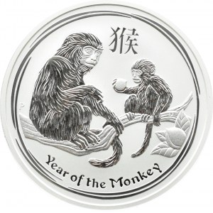 Australia, Lunar II, 8 dolarów 2016 P, Rok Małpy, Perth, UNC