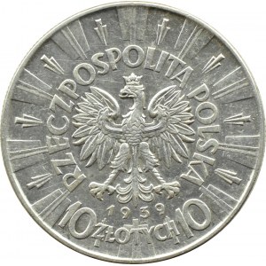 II RP, Józef Piłsudski, 10 złotych 1939, Warszawa