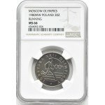 PRL, Olimpiada Moskwa, 20 złotych 1980, Warszawa, NGC MS66