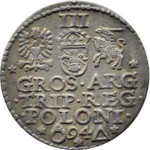Zygmunt III Waza, trojak 1594, Malbork