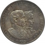 Niemcy, Saksonia, Johann i Amelia, dwutalar 1872 B, Hannover, PCGS MS64