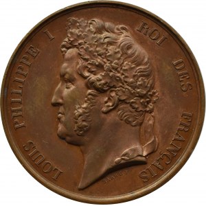 Francja, Ludwik Filip I, medal 1847, I Wystawa Rolnicza w Laval, FT. Barre