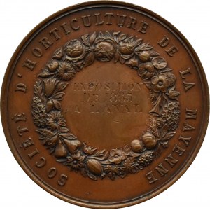 Francja, Republika, medal 1863, Wystawa Rolnicza w Laval, FT. Barre
