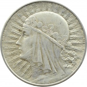 II RP, Głowa Kobiety, 10 złotych 1933, Warszawa