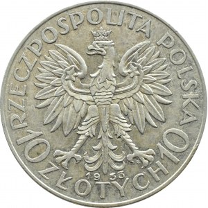 II RP, Głowa Kobiety, 10 złotych 1933, Warszawa