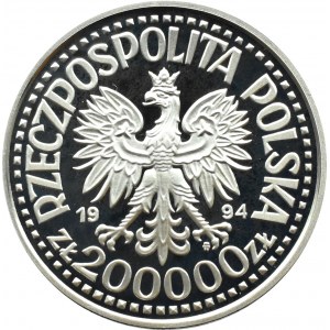 III RP, 200000 złotych 1994, Związek Inwalidów, Warszawa, UNC