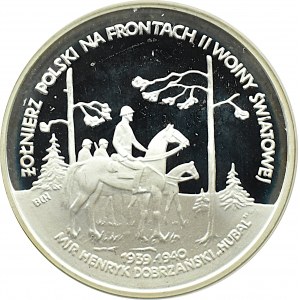 III RP, 100000 złotych 1991, mjr. Hubal Dobrzański, Warszawa, UNC