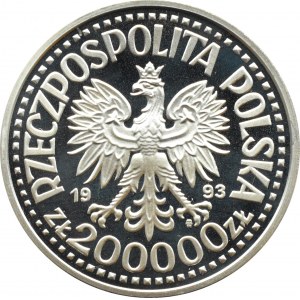 III RP, 200000 złotych 1993, Kazimierz Jagiellończyk - półpostać, Warszawa, UNC