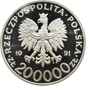 III RP, 200000 złotych 1991, M. Tokarzewski-Karaszewicz Torwid, Warszawa, UNC