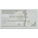 III RP, Fryderyk Chopin, 20 złotych 2009, Warszawa, UNC, NISKI NUMER
