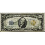 USA, Yellow Seal North Africa Silver Certificate, 10 dolarów 1934, A, Julian & Morgenthau, Piękne!
