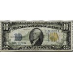 USA, Yellow Seal North Africa Silver Certificate, 10 dolarów 1934, A, Julian & Morgenthau, Piękne!