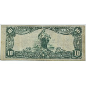 USA, BLUE SEAL, 10 dolarów 1902, UNITED STATES NATIONAL BANK of CINCINNATI, OHIO, seria B