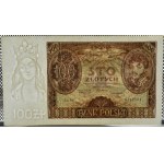 II RP, 100 złotych 1934, seria AV., dodatkowy znak wodny +X+, UNC