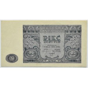 RP, 5 złotych 1946, Warszawa, UNC