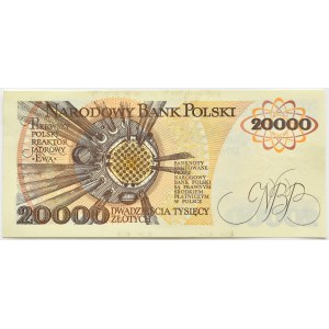 PRL, M. Skłodowska-Curie, 20000 złotych 1989, seria AP, UNC