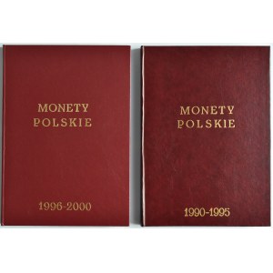 III RP, KOMPLET monet 1990-2017 w 7 albumach Fischera, Warszawa, PIĘKNE!