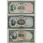 Chiny, Bank of China, lot 5-10 Yuanów 1936-1937