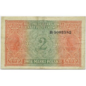 Generalne Gubernatorstwo, 2 marki 1916 Generał, Warszawa, seria B