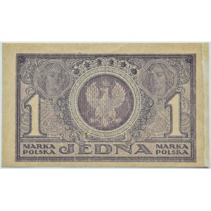 II RP, 1 marka 1919, I seria PA pierwsza seria, UNC