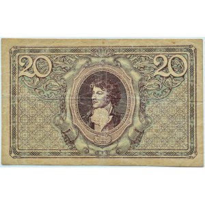 II RP, T. Kościuszko, 20 marek 1919, seria IB, Warszawa