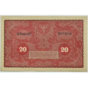 II RP, 20 marek 1919, II seria EF, Warszawa, UNC