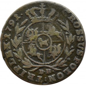 Stanisław A. Poniatowski, trojak 1791 E.B., Warszawa