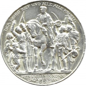 Niemcy, Prusy, Bitwa pod Lipskiem, 3 marki 1913 A, Berlin