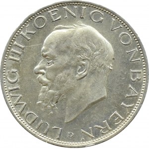 Niemcy, Bawaria, Ludwig III, 3 marki 1914 D, Monachium