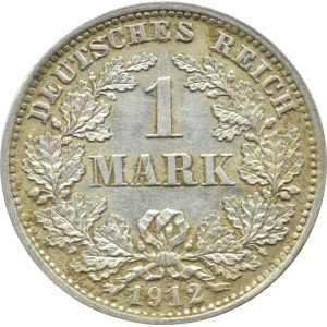 Niemcy, Cesarstwo, 1 marka 1912 E, Muldenhütten, UNC