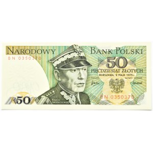 PRL, gen. K. Świerczewski, 50 złotych 1975, seria BN, UNC